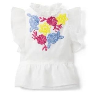 Janie and Jack White Floral Blouse 12-18M